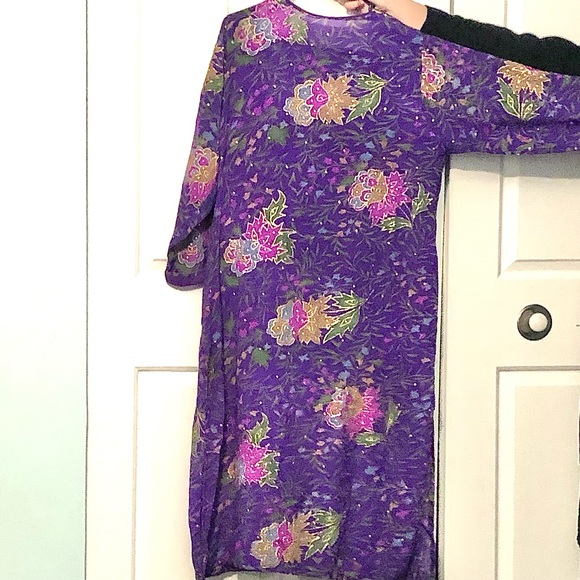 3 Piece Pakistani/Indian Self Print Kurta with Sequins Embroidery Salwar Dupata - Picture 3 of 5